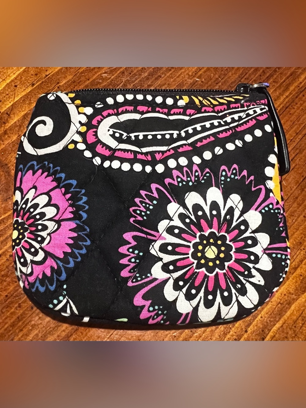 Vera Bradley Coin Purse in Bandana Swirl Retired Pattern Small Wallet